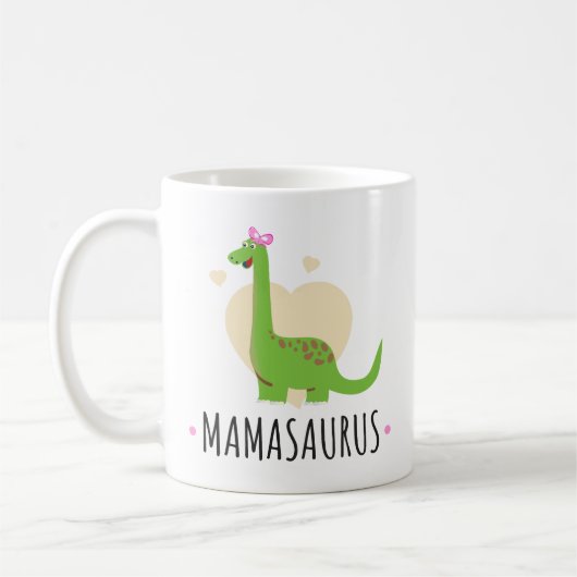 Mamasaurus Grappige Dinosaur – Lief Moeder Cadeau Koffiemok (Links)