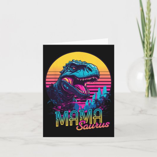 Mamasaurus Grappige Dinosaur Mama Saurus Trex Moed Kaart (Voorkant)