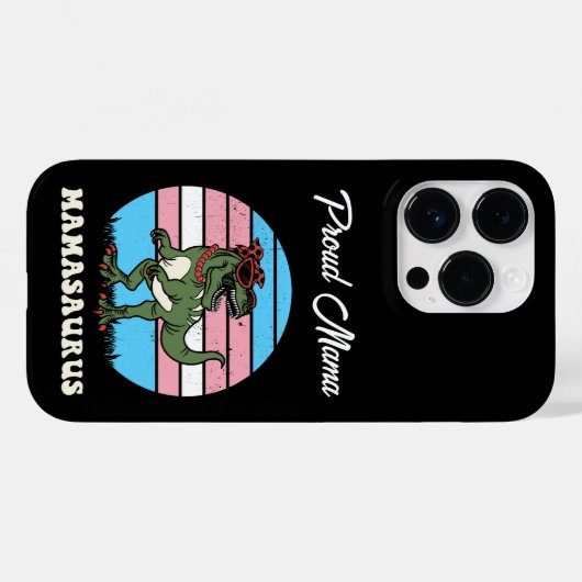 Mamasaurus Grappige Dinosaurus op Trans Flag Zonso Case-Mate iPhone Case (Achterkant (horizontaal))