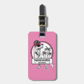 Mamasaurus Ma T rex Dino Funny Custom Name Bagagelabel (Voorkant verticaal)