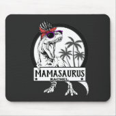 Mamasaurus Ma T rex Dino Funny Custom Name Muismat (Voorkant)