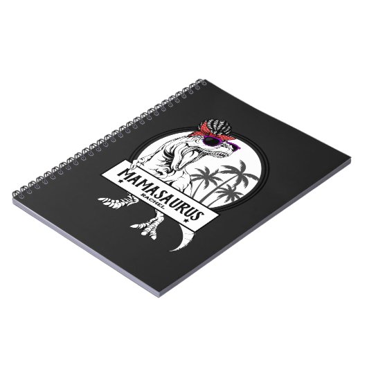 Mamasaurus Ma T rex Dino Funny Custom Name Notitieboek (Linkerzijde)