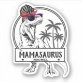 Mamasaurus Ma T rex Dino Funny Custom Name Sticker (Voorkant)
