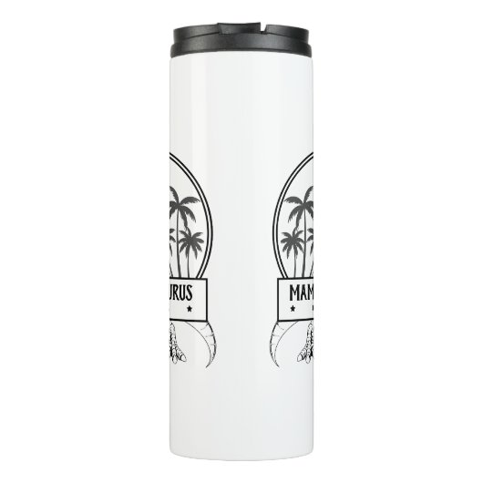 Mamasaurus Ma T rex Dino Funny Custom Name Thermosbeker (Achterkant)
