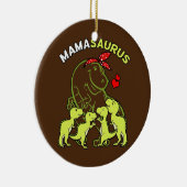 Mamasaurus mama van 4 Kinder mam Dinosaur Baby Keramisch Ornament (Rechts)