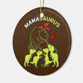 Mamasaurus mama van 4 Kinder mam Dinosaur Baby Keramisch Ornament (Links)