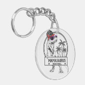 Mamasaurus Moeder T rex Dino Grappige Aangepaste N Sleutelhanger (Voorkant Links)