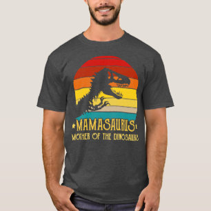 Mamasaurus moeder van de dinosaurussen om de retro t-shirt