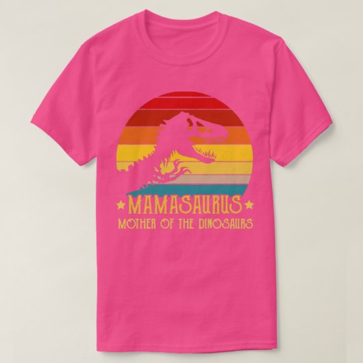 Mamasaurus moeder van de dinosaurussen om de retro t-shirt (Design voorkant)