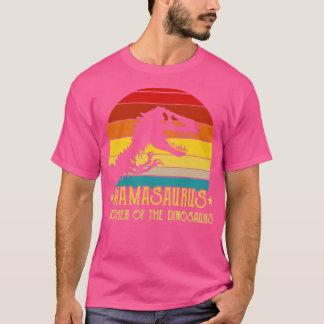 Mamasaurus moeder van de dinosaurussen om de retro t-shirt