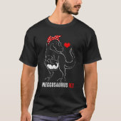 Mamasaurus Pregosaurus Rex Funny Zwangerschap heef T-shirt (Voorkant)