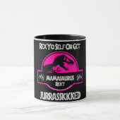 Mamasaurus Rekt Moeder Dinosaur Coffee Mok (Midden)
