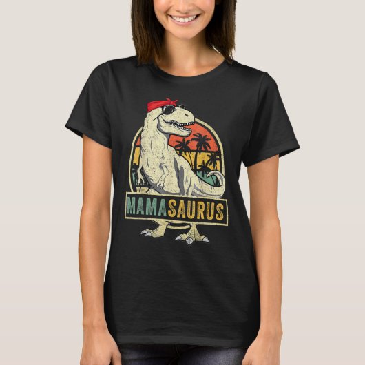 Mamasaurus Rex Dinosaur Mama Saurus Family Matchin T-shirt (Voorkant)