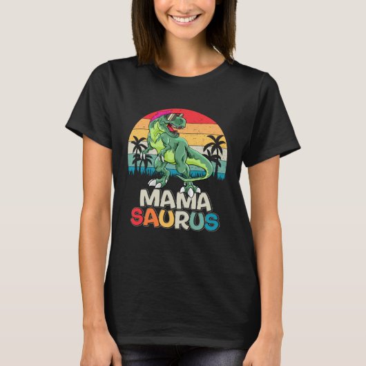 Mamasaurus Rex Dinosaur Mama Saurus Family Matchin T-shirt (Voorkant)