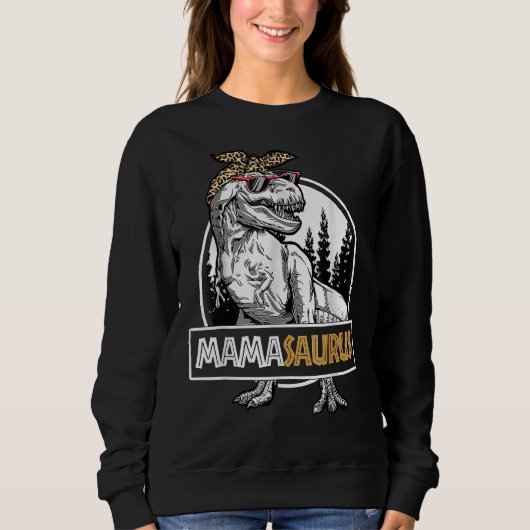 Mamasaurus Rex Dinosaur Mama Saurus Family Matchin Trui (Voorkant)