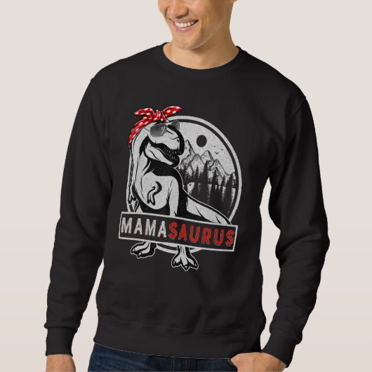 Mamasaurus Rex Dinosaur Mama Saurus Family Matchin Trui (Voorkant)