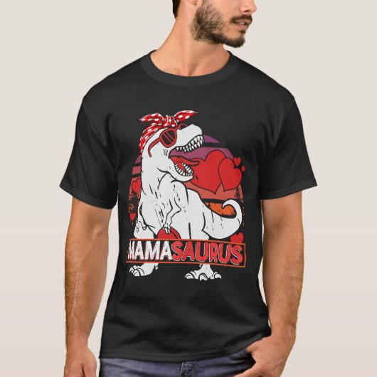 Mamasaurus rex Dinosaur Mama Saurus Valentijnse Da T-shirt (Voorkant)