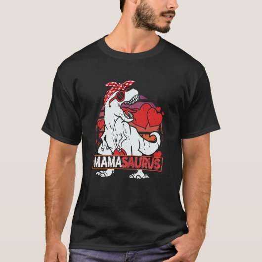 Mamasaurus rex Dinosaur Mama Saurus Valentines Day T-shirt (Voorkant)