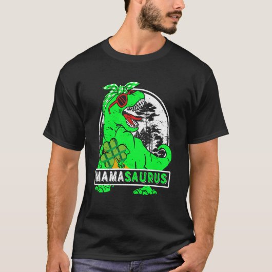Mamasaurus rex Dinosaur mammie Saurus St Patricks  T-shirt (Voorkant)
