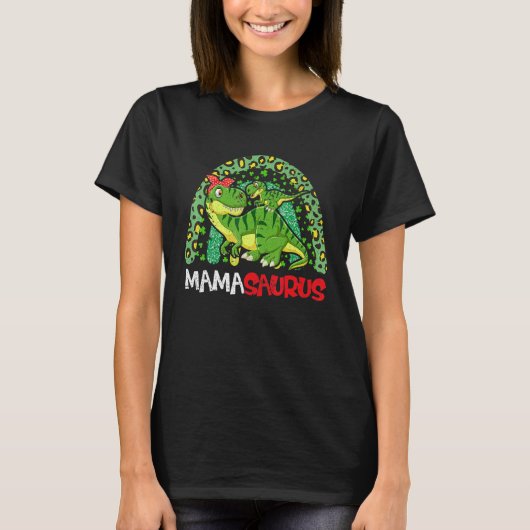 Mamasaurus Rex Dinosaur Rainbow Mama Saurus Mothe T-shirt (Voorkant)