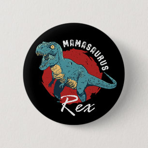 Mamasaurus Rex Funny en Cute T-Rex Dinosaur mama Ronde Button 5,7 Cm