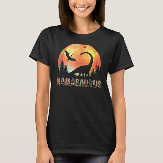Mamasaurus Rex mama Dinosaur Leopard Flower Rex Ma T-shirt (Voorkant)
