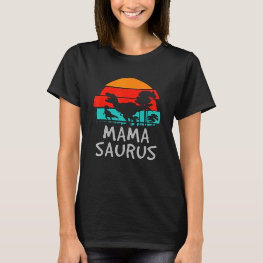 Mamasaurus Rex Mama Saurus Dinosaur Moeder 1 T-shirt (Voorkant)