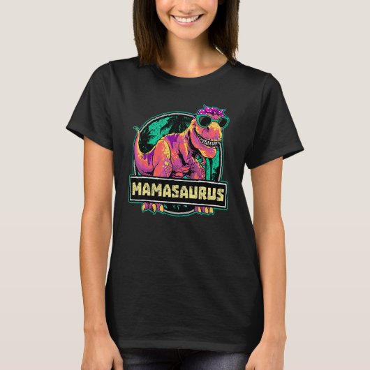 Mamasaurus Rex Mama Saurus Dinosaur Vrouwen T-shirt (Voorkant)