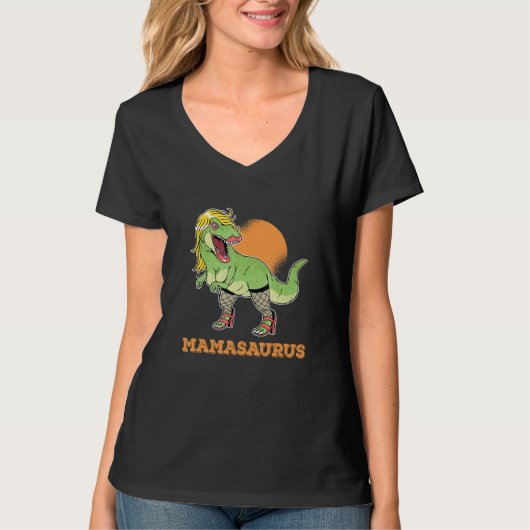 Mamasaurus Rex Moeder Dinosaurus Mama Saurus Mami  T-shirt (Voorkant)