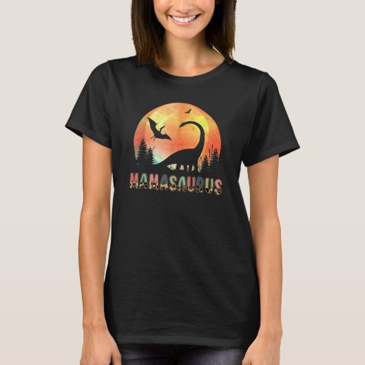 Mamasaurus Rex Mom Dinosaur Leopard Flower Rex Mam T-shirt (Voorkant)