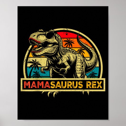 Mamasaurus Rex Trex Dinosaur Mama Saurus Rex Famil Poster (Voorkant)