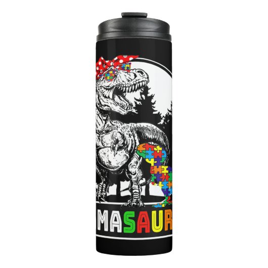 Mamasaurus T rex Dinosaur Clothing Gifts. Funny Ma Thermosbeker (Voorkant)