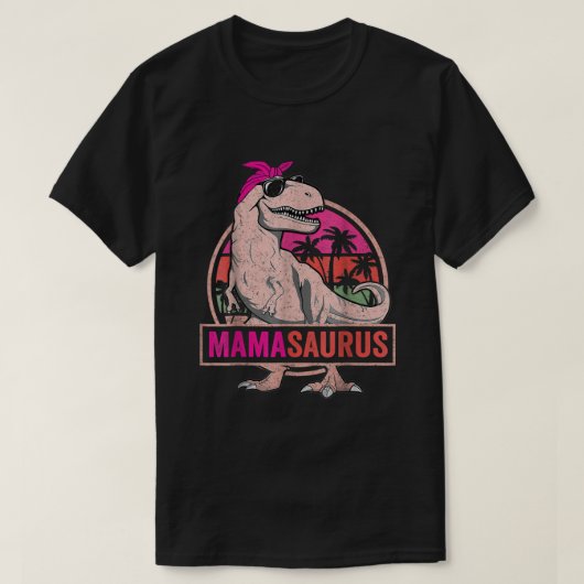 Mamasaurus T rex Dinosaur Funny Mama Saurus Breast T-shirt (Design voorkant)