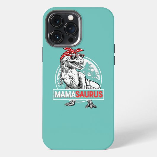 Mamasaurus T rex Dinosaur Funny Mama Saurus iPhone Hoesje (Achterkant)
