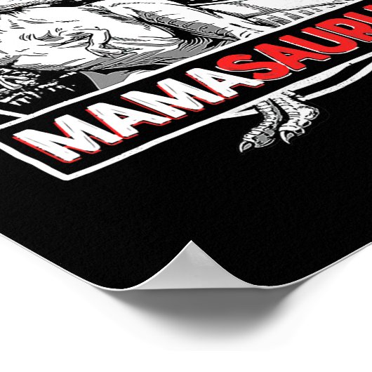 Mamasaurus T Rex Dinosaur Funny Mama Saurus Poster (Hoek)
