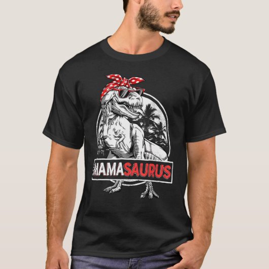 Mamasaurus T rex Dinosaur Funny Mama Saurus T-shirt (Voorkant)