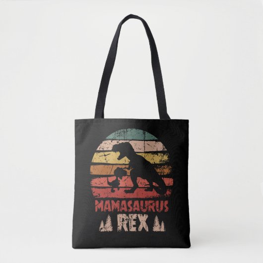 Mamasaurus T rex Dinosaur Funny Mama Saurus Tote Bag (Voorkant)