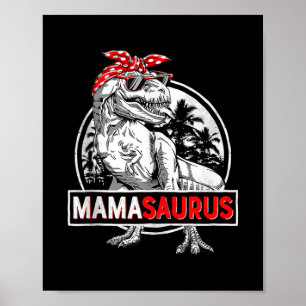 Mamasaurus t rex dinosaur Funny Moederdag voor Poster