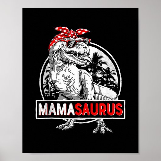 Mamasaurus t rex dinosaur Funny Moederdag voor Poster (Voorkant)
