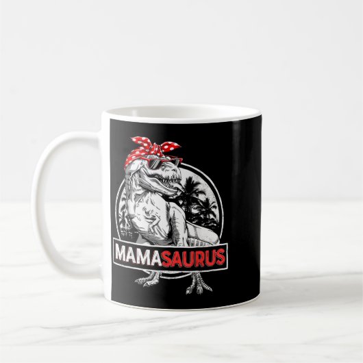 Mamasaurus T Rex Dinosaur Grappige Mama Saurus Koffiemok (Links)
