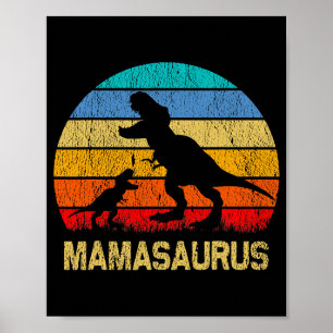 Mamasaurus T Rex Dinosaur Mama Saurus Familie T-Sh Poster