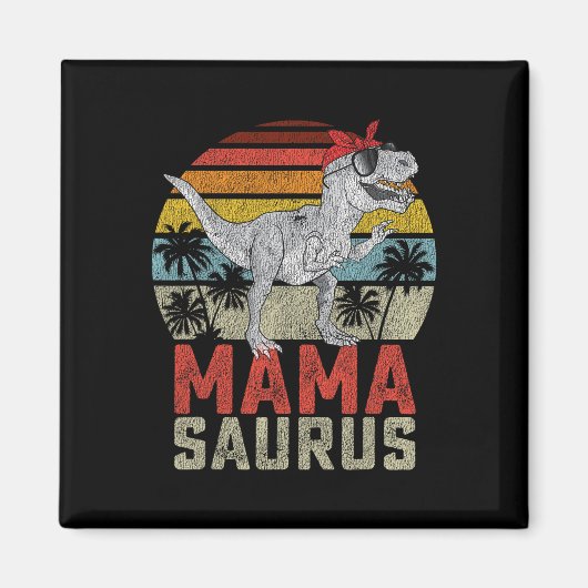 Mamasaurus T Rex Dinosaur Mama Saurus Family Match Magneet (Voorkant)