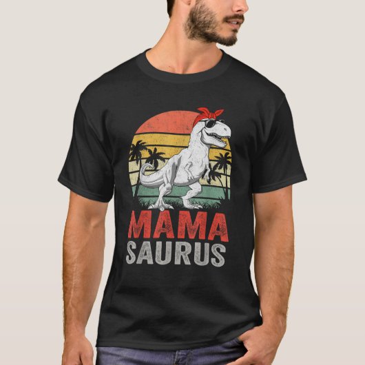 Mamasaurus T Rex Dinosaur Mama Saurus Family Match T-shirt (Voorkant)