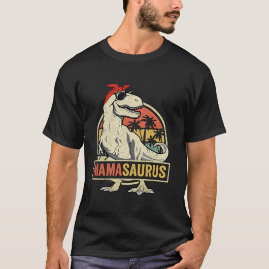 Mamasaurus T Rex Dinosaur Mama Saurus Family Match T-shirt (Voorkant)