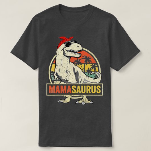 Mamasaurus T Rex Dinosaur Mama Saurus Family Match T-shirt (Design voorkant)