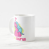 Mamasaurus T Rex Dinosaur Mama Saurus Moederdag Koffiemok (Voorkant links)