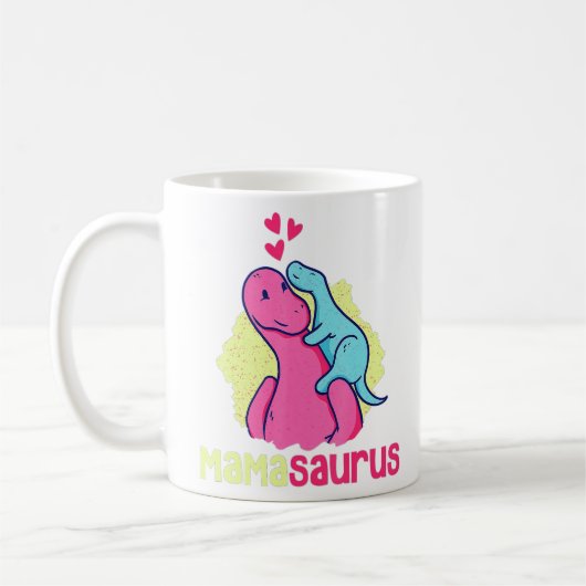 Mamasaurus T Rex Dinosaur Mama Saurus Moederdag Koffiemok (Links)