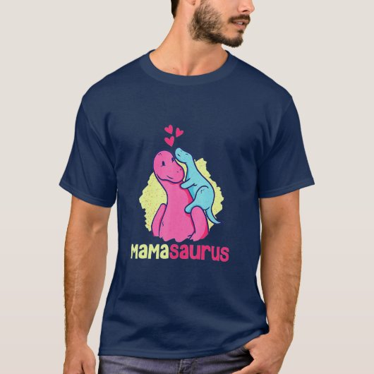 Mamasaurus T Rex Dinosaur Mama Saurus Moederdag T-shirt (Voorkant)