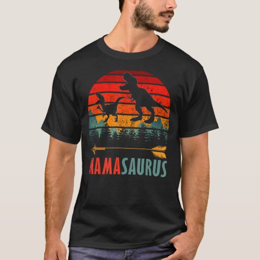  Mamasaurus T Rex Dinosaur Mama Saurus Moth T-shirt (Voorkant)