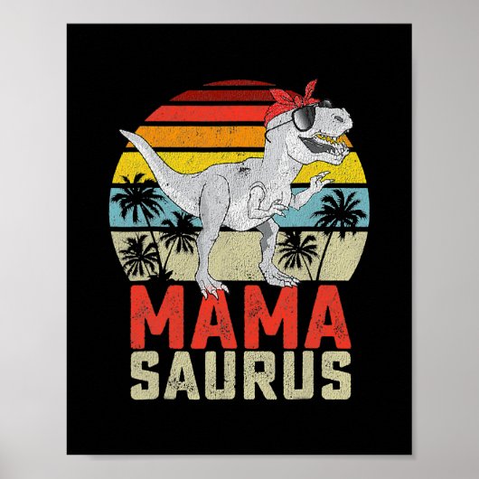 Mamasaurus T Rex Dinosaur Mama Saurus Poster (Voorkant)